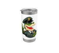 Crocodile Police/Policier Crocodile Gobelet isotherme en acier inoxydable double paroi