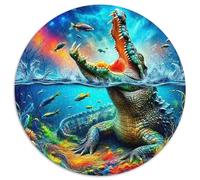 Crocodile Puzzle 1000 Pièces Adultes Et Enfants Dès 14 Ans Reptile Puzzle De Qualité Supérieure Jeu Éduchatif Challenge Toy Détente Collection 1000pcs (67.5x67.5cm)