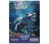 Crocodile Puzzle 1000 Pieces Cadeau Unique Jeu Éduchatif Challenge Toy À De Qualité Supérieure Peinture Art pour Adultes Et Enfants 70x50cm/1000pcs