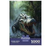 Crocodile Puzzle 1000 Pieces Cadeau Unique Jeu Éduchatif Défi Jouet À De Qualité Supérieure Peinture Art pour Adultes Et Enfants À Partir De 12 Ans 70x50cm/1000pcs