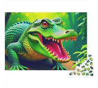 Crocodile Puzzle 1000 Pièces - Challenge Zen, Carte Géographique À Assembler, Poster Inclus, Cadeau Éducatif, 70x50cm/1000pcs