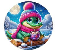 Crocodile Puzzle 1000 Pièces pour Adultes Et Enfants Reptile Puzzle De Qualité Supérieure Jeu Éduchatif Challenge Toy Détente Collection 1000pcs (67.5x67.5cm)