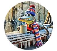 Crocodile Puzzle 1000 Pièces pour Adultes Et Enfants Reptile Puzzle De Qualité Supérieure Jouets De Jeu Stimulants Détente & Relaxation 1000pcs (67.5x67.5cm)