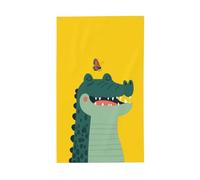 Crocodile souriant avec petits drapeaux de cour de cour, 9,1 x 1,5 m, bannière de vœux avec œillets, décoration d'intérieur et d'extérieur