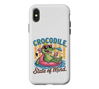 Crocodile State of Mind : Un Alligator Amusant pour Les Vacances d'été Coque pour iPhone X/XS