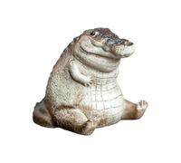 Crocodile Tea Pet, Animal Crocodile Figurine, Alligator Baby Statue, Accessoires de thé drôles pour décoration de bureau, Figurine de crocodile pour salon de thé, figurine fantaisie crocodile