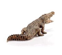 Crocodile Toy - Figurine articulée de pin - Sculpture de reptile réaliste - Jeu d'exploration - Modèle d'animaux de collection pour l'éducation sur le thème des animaux, la simulation naturelle de
