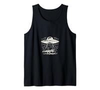 Crocodile UFO Faisceau Alligator Reptile Sci-FI Débardeur