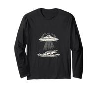 Crocodile UFO Faisceau Alligator Reptile Sci-FI Manche Longue