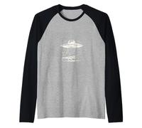 Crocodile UFO Faisceau Alligator Reptile Sci-FI Manche Raglan