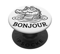 Crocodiles Crocodiles Gator Bonjour Meme PopSockets PopGrip Adhésif