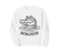 Crocodiles Crocodiles Gator Bonjour Meme Sweatshirt
