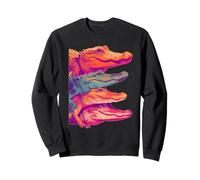 Crocodiles rétro colorés aux Couleurs Vives pour l'été Sweatshirt
