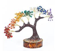 Crocon Arbre de Vie en Cristal, Arbre de guérison avec 7 Chakras, idéal pour la décoration intérieure, Cadeau Porte-Bonheur pour Anniversaire, pour Femmes et Mamans, décoration de Bureau et de Salon,