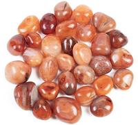 Crocon Carnelian Tumbled Stones and Crystals bulk, Polished Stones - Rock Collection - Vase filler tumbles - Crystals Healing reiki - gemstone Gifts - Good Luck - Fountain tumbles | Size 20 mm, 1LB