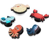 Crocs 5-Pack Animal Jibbitz Shoe Charms Breloques de Chaussure Mixte, Sea Friends, Taille Unique
