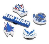 Crocs 5-Pack Armed Jibbitz Shoe Charms, US Air Force, One Size
