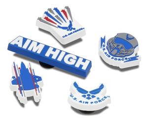 Crocs 5-Pack Armed Jibbitz Shoe Charms, US Air Force, One Size