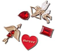 Crocs 5-pack Celebration Jibbitz Shoe Charms Breloques de Chaussure Mixte, Elevated Valentines, Taille Unique