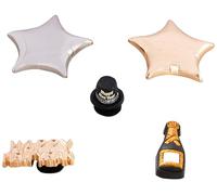 Crocs 5-Pack Celebration Jibbitz Shoe Charms, Breloques pour Chaussures Mixte, New Years Eve Balloons, Taille Unique