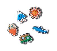 Crocs 5-pack Nature Jibbitz Shoe Charms Breloques de Chaussure Mixte, Day On The Lake, Taille Unique