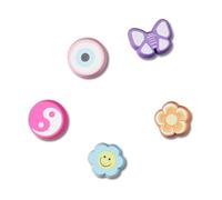 Crocs 5-pack Nature Jibbitz Shoe Charms Breloques de Chaussure Mixte, Nostalgia Girly Eraser, Taille Unique