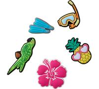 Crocs 5-Pack Summer Shoe Charms | Jibbitz for, Breloques de Chaussures Unisexe-Adulte, Tropical Resort Lot de 5, Taille Unique