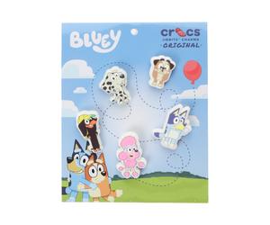 Crocs Accessoires pour chaussures 'Bluey' bleu / marron / rose / noir / blanc, Taille XS-XL