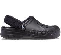 Crocs Baya Lined Fuzz-Strap Clogs Womens Noir 5 (37-38) Female