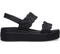 Crocs Black Brooklyn Woven Low Wedges