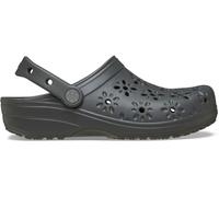 Crocs Black Classic Floral Cut Out Clogs