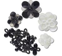 Crocs Blooming BW Lot de 5 breloques pour chaussures, multicolore, taille unique, multicolore, Taille unique
