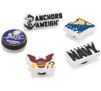 Crocs Breloques Jibbitz pour chaussures militaires américaines unisexes pour adultes, Armed Forces Us Navy Lot de 5, 5 Pack