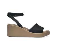 Crocs Brooklyn Ankle Strap Wedge - Chaussures compensées femme Noir/Marron 39