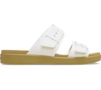 Crocs Brooklyn Buckle Low Low Sandales Femmes Chalk/Tan 38
