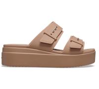 Crocs Sandales Femme Brooklyn Buckle compensées basses Latte 42