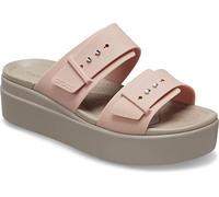 Crocs Brooklyn Buckle Low Wedge Sandale cale Femme, Pale Blush, 41/42 EU