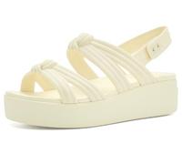 Crocs Brooklyn Knot Low Wedge Sandales compensées pour Femme, Ivoire, 36 EU