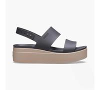 Crocs Brooklyn Low Wedge Flat Sandals Black/Mushrm 5 (37-38) Female