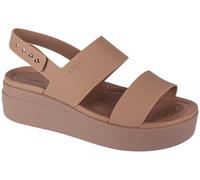 Crocs Brooklyn Low Wedge Flat Sandals Latte/Mushrm 6 (38-39) Female