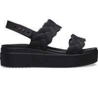 Crocs Brooklyn Woven Low Sandales Femmes Black / Black 38
