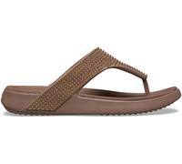 Crocs Brown Getaway Gems Triangle Flip-Flops