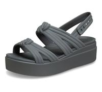 Crocs Chaussures compensées Brooklyn Knot Low pour femme, carbone, 37