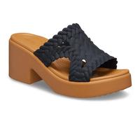 Crocs Femme Brooklyn Woven Slide Heel Sandales, Black, 39/40 EU