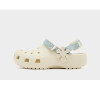 Crocs Classic Denim Flower Adjustable Backstrap Clogs Blanc EU 32-33 Enfants