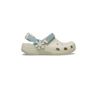 Crocs Classic Denim Flower Adjustable Backstrap Clogs Blanc EU 32-33 Enfants