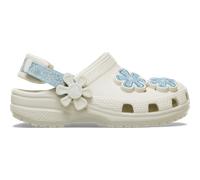 Crocs - Classic Denim Flower Adjustable Backstrap Clog T - Sandales enfant Summit White - 27 - 28
