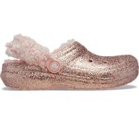 Crocs Classic Fleece Lined Chunky Glitter Sabots Enfants Powder Pink 34