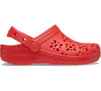Crocs Classic Floral Cut-Out Sabots Enfants Cherry Red 33