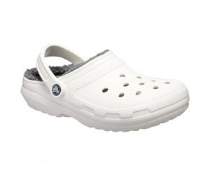 Crocs - Classic Lined Clog - Sandales - US M4 / W6 | EU 36-37 - white / grey